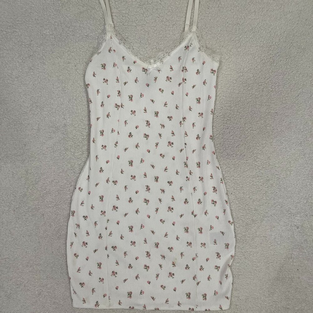White Floral Spring Dress